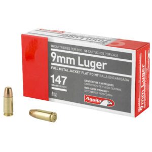 Aguila 9mm Ammunition 147gr Full Metal Jacket FP (50 Rounds)