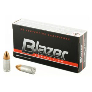 Blazer 9mm Ammunition 115gr Full Metal Jacket Aluminum (50 Rounds)