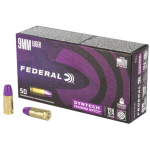 Federal American Eagle 9mm Ammunition 124gr Training Match Total Synthetic Jacket (50 Rounds)