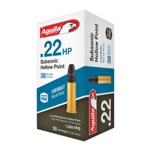 Aguila .22LR Ammunition Subsonic 38gr Hollow Point (50 Rounds)