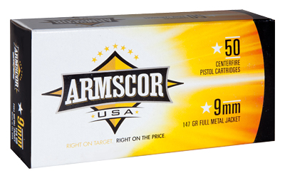 Armscor 9MM 147gr Full Metal Jacket 50 Rounds FAC9-5
