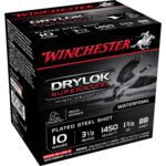 Winchester DRYLOK SUPER STEEL 10 Gauge 3.5 #BB 1 3/8 oz Steel Shot 25 Rounds SSH10BB